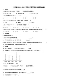 中宁县2022-2023学年三下数学期末考试模拟试题含解析