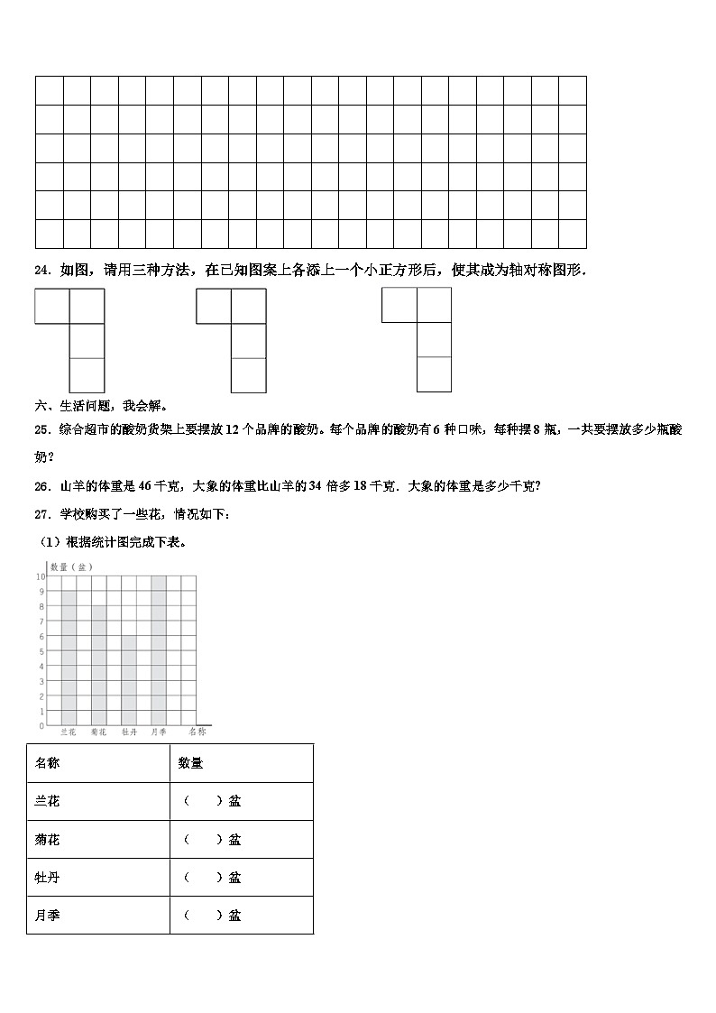 北京市宣武区2023年三年级数学第二学期期末复习检测模拟试题含解析第3页
