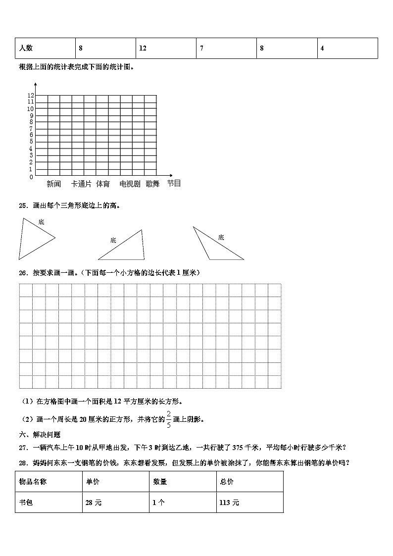 吉林市昌邑区2023年三年级数学第二学期期末考试模拟试题含解析03