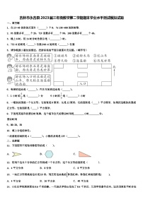 吉林市永吉县2023届三年级数学第二学期期末学业水平测试模拟试题含解析