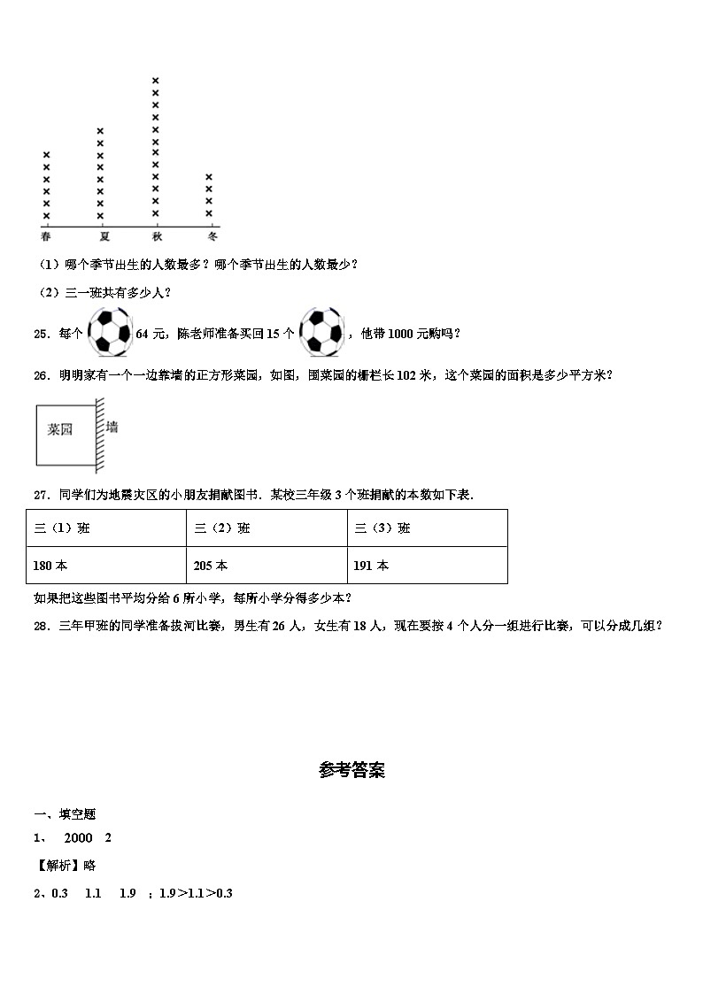 南阳市新野县2023届数学三下期末学业水平测试模拟试题含解析第3页