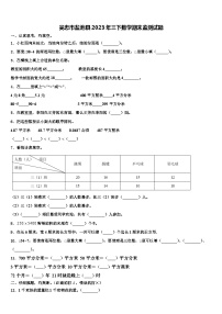 吴忠市盐池县2023年三下数学期末监测试题含解析