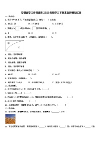 安徽省安庆市桐城市2023年数学三下期末监测模拟试题含解析