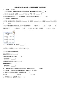 安徽省六安市2023年三下数学期末复习检测试题含解析