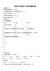 大新县2023届数学三下期末经典模拟试题含解析