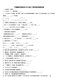 宁夏固原市西吉县2023届三下数学期末调研试题含解析