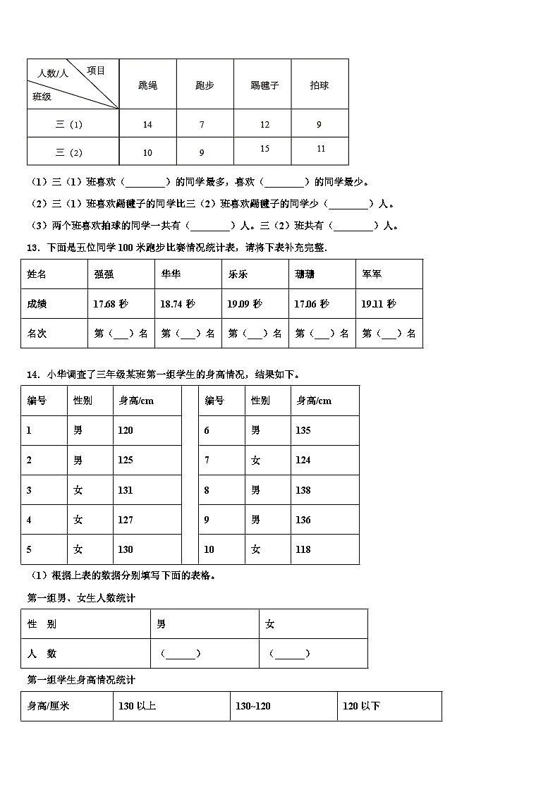 宁夏回族银川市灵武市2022-2023学年数学三下期末质量跟踪监视模拟试题含解析02