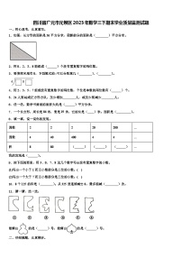 四川省广元市元坝区2023年数学三下期末学业质量监测试题含解析