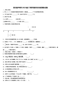 四川省泸州市2023届三下数学期末综合测试模拟试题含解析