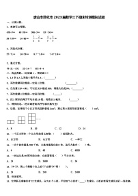 唐山市遵化市2023届数学三下期末检测模拟试题含解析