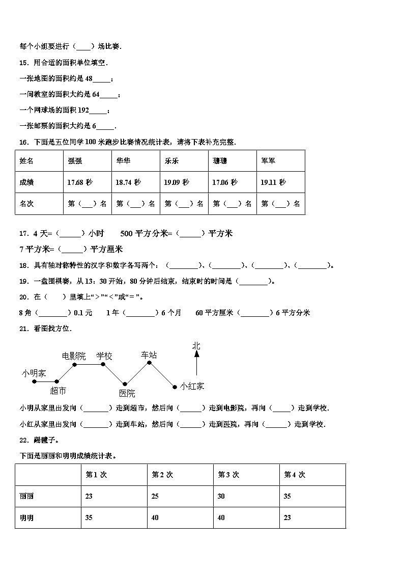 唐山市遵化市2023届数学三下期末检测模拟试题含解析02