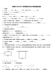 增城市2023年三下数学期末学业水平测试模拟试题含解析