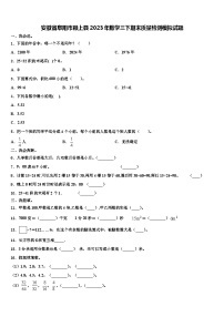 安徽省阜阳市颍上县2023年数学三下期末质量检测模拟试题含解析