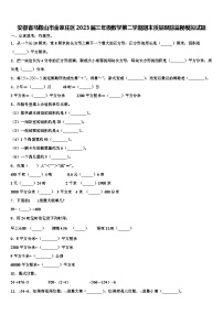 安徽省马鞍山市金家庄区2023届三年级数学第二学期期末质量跟踪监视模拟试题含解析