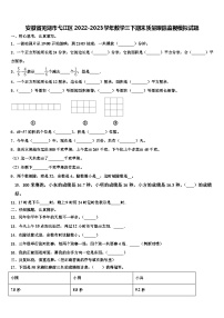 安徽省芜湖市弋江区2022-2023学年数学三下期末质量跟踪监视模拟试题含解析