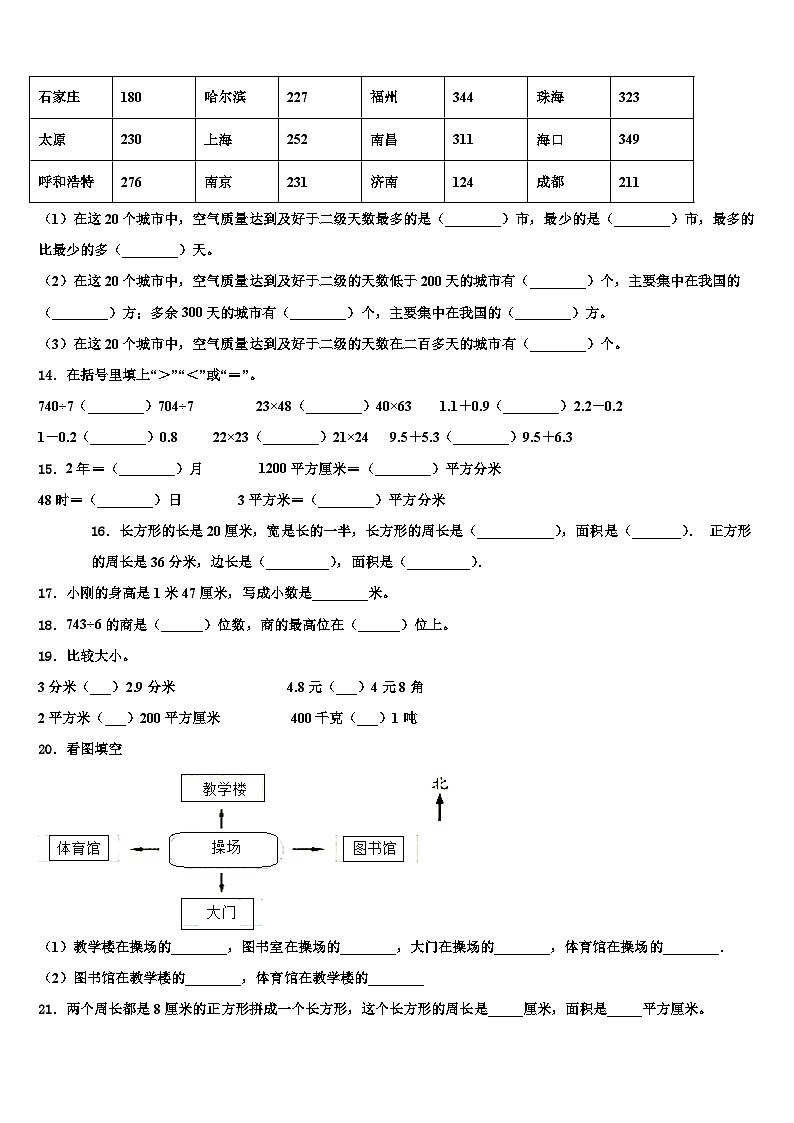 山东省德州市陵城区实验小学2022-2023学年数学三下期末调研模拟试题含解析第2页