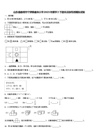 山东省德州市宁津县南环小学2023年数学三下期末达标检测模拟试题含解析