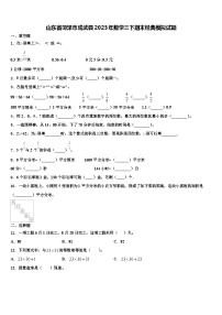 山东省菏泽市成武县2023年数学三下期末经典模拟试题含解析