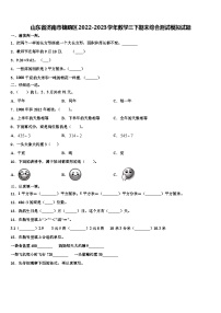 山东省济南市槐荫区2022-2023学年数学三下期末综合测试模拟试题含解析