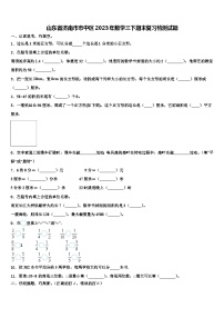 山东省济南市市中区2023年数学三下期末复习检测试题含解析