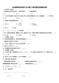 山东省青岛市胶州市2023届三下数学期末统考模拟试题含解析