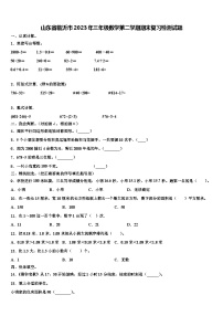 山东省临沂市2023年三年级数学第二学期期末复习检测试题含解析