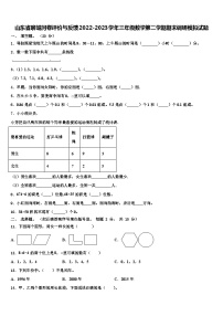 山东省聊城问卷评价与反馈2022-2023学年三年级数学第二学期期末调研模拟试题含解析