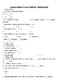 山东省枣庄市滕州市2023届三年级数学第二学期期末联考试题含解析