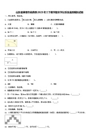 山东省淄博市高青县2023年三下数学期末学业质量监测模拟试题含解析