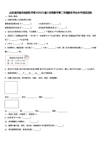 山东省济南市高新区学卷A2023届三年级数学第二学期期末学业水平测试试题含解析