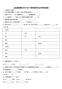 山东省郓城县2023年三下数学期末学业水平测试试题含解析