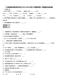 广东省惠州市惠东燕岭学校2022-2023学年三年级数学第二学期期末监测试题含解析