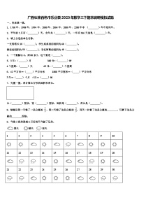 广西壮族百色市乐业县2023年数学三下期末调研模拟试题含解析