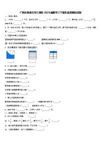 广西壮族崇左市江洲区2023届数学三下期末监测模拟试题含解析