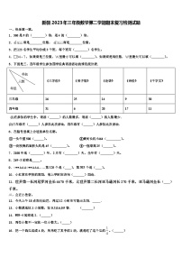 新疆2023年三年级数学第二学期期末复习检测试题含解析