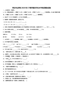 枣庄市山亭区2023年三下数学期末学业水平测试模拟试题含解析