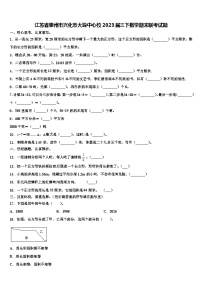 江苏省泰州市兴化市大垛中心校2023届三下数学期末联考试题含解析