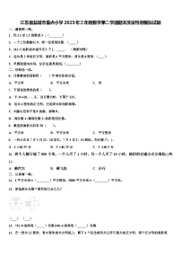 江苏省盐城市重点小学2023年三年级数学第二学期期末质量检测模拟试题含解析