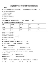 河南濮阳张果屯镇2023年三下数学期末调研模拟试题含解析