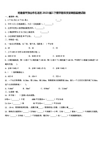 河南省平顶山市石龙区2023届三下数学期末质量跟踪监视试题含解析