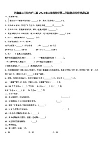 河南省三门峡市卢氏县2023年三年级数学第二学期期末综合测试试题含解析