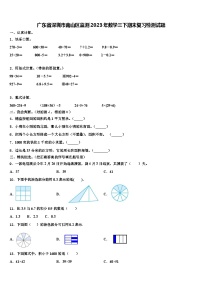 广东省深圳市南山区监测2023年数学三下期末复习检测试题含解析