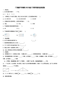 广西南宁市横县2023届三下数学期末监测试题含解析