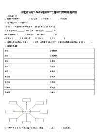 河北省沧州市2023年数学三下期末教学质量检测试题含解析