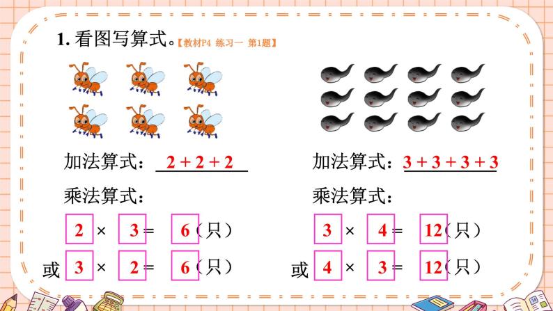 西南2数上 一 表内乘法（一）1.乘法的初步认识 PPT课件+教案02