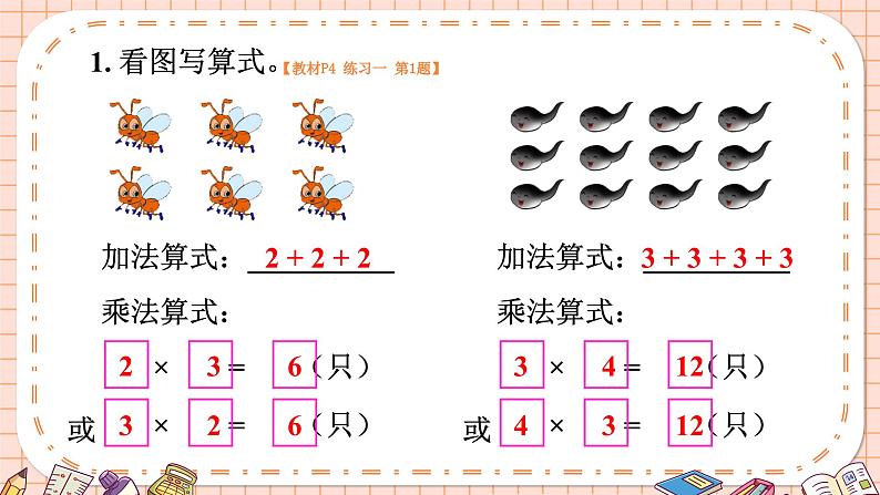 西南2数上 一 表内乘法（一）1.乘法的初步认识 PPT课件+教案02