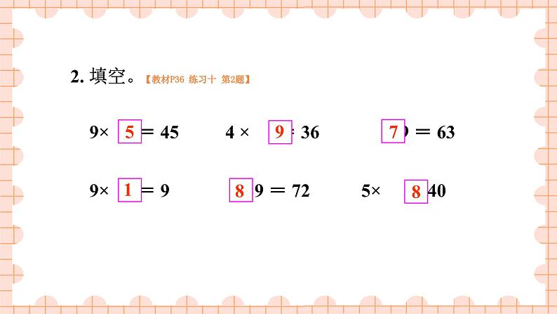 西南2数上 三 表内乘法（二）2. 8,9的乘法口诀 PPT课件+教案03