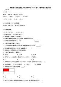 海南省三亚市吉阳区和平实验学校2023届三下数学期末考试试题含解析