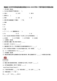 海南省三亚市中沙群岛的岛礁及其海域2022-2023学年三下数学期末统考模拟试题含解析