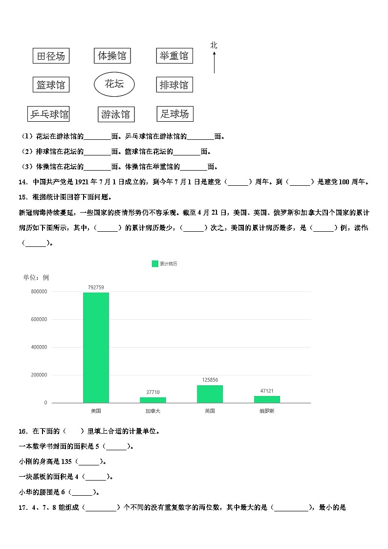 河南省项城市2023年三年级数学第二学期期末监测试题含解析02